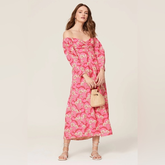 A.L.C. Calley Off Shoulder Dress Pink - Picture 1 of 10